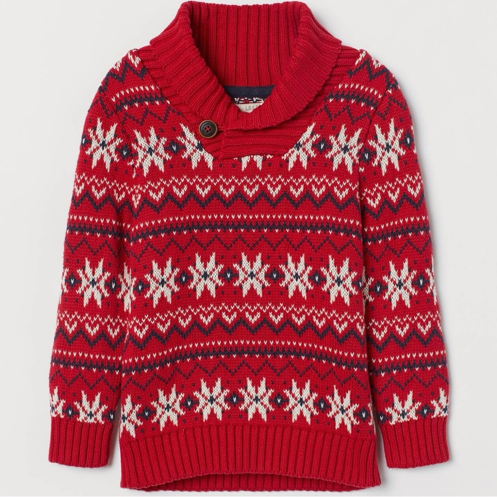 Shawl Collar Cotton Knit Sweater